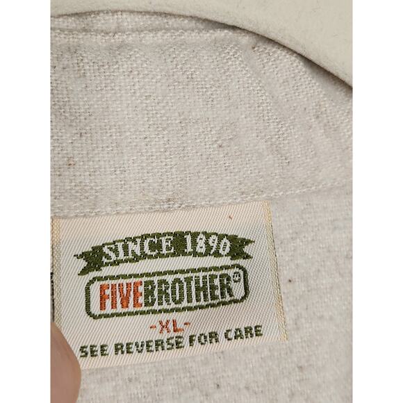 Vintage y2k Five Brothers Heavy Thick Chamois Flannel Button XL Shirt - Picture 4 of 6